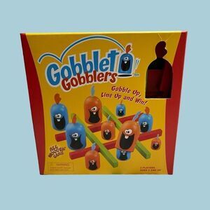 2008 All Wooden Blue Orange Gobblet Gobblers Board Game Standard COMPLETE